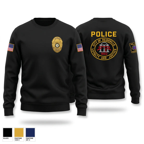Crew Neck Sweatshirt, Reidsville Police Department, Police, Teamtime, Team time, sublimation, custom sports apparel, team uniforms, spirit wear, spiritwear, sports uniforms, custom shirts, team store, custom team store, fundraiser sports, apparel fundraiser