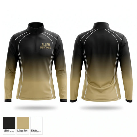 Quarter Zip Jacket, Allen mustangs, Cheer, Teamtime, Team time, sublimation, custom sports apparel, team uniforms, spirit wear, spiritwear, sports uniforms, custom shirts, team store, custom team store, fundraiser sports, apparel fundraiser
