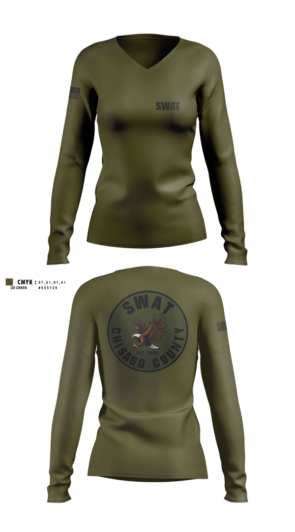 Womens Long Sleeve Vneck Shirt, 148th E.S.T., Police, Teamtime, Team time, sublimation, custom sports apparel, team uniforms, spirit wear, spiritwear, sports uniforms, custom shirts, team store, custom team store, fundraiser sports, apparel fundraiser