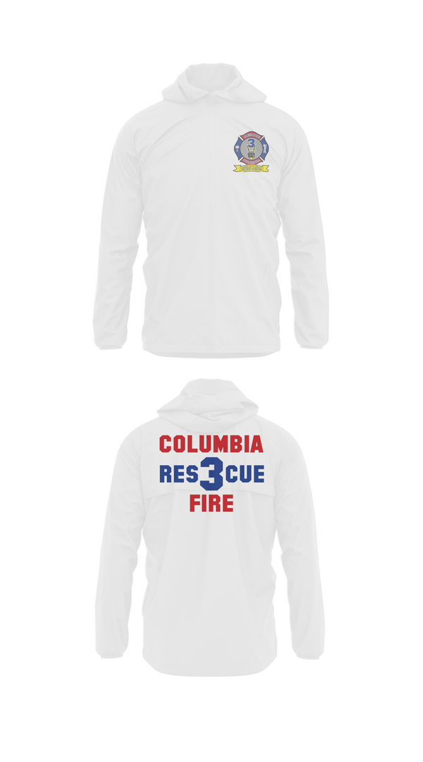 Windbreaker, Columbia Fire Department RESCUE3, Fire Department, Teamtime, Team time, sublimation, custom sports apparel, team uniforms, spirit wear, spiritwear, sports uniforms, custom shirts, team store, custom team store, fundraiser sports, apparel fundraiser