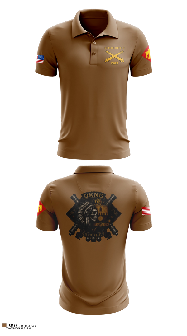 Short Sleeve Performance Polo, 160th FTUS AGR, National Guard, Teamtime, Team time, sublimation, custom sports apparel, team uniforms, spirit wear, spiritwear, sports uniforms, custom shirts, team store, custom team store, fundraiser sports, apparel fundraiser