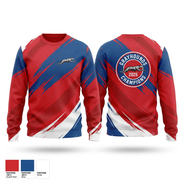 Crew Neck Sweatshirt, Greyhounds, , Teamtime, Team time, sublimation, custom sports apparel, team uniforms, spirit wear, spiritwear, sports uniforms, custom shirts, team store, custom team store, fundraiser sports, apparel fundraiser
