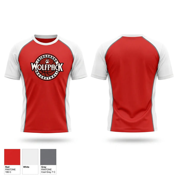 Short Sleeve Performance Shirt, Laingsburg Wolfpack, Men's Basketball, Teamtime, Team time, sublimation, custom sports apparel, team uniforms, spirit wear, spiritwear, sports uniforms, custom shirts, team store, custom team store, fundraiser sports, apparel fundraiser