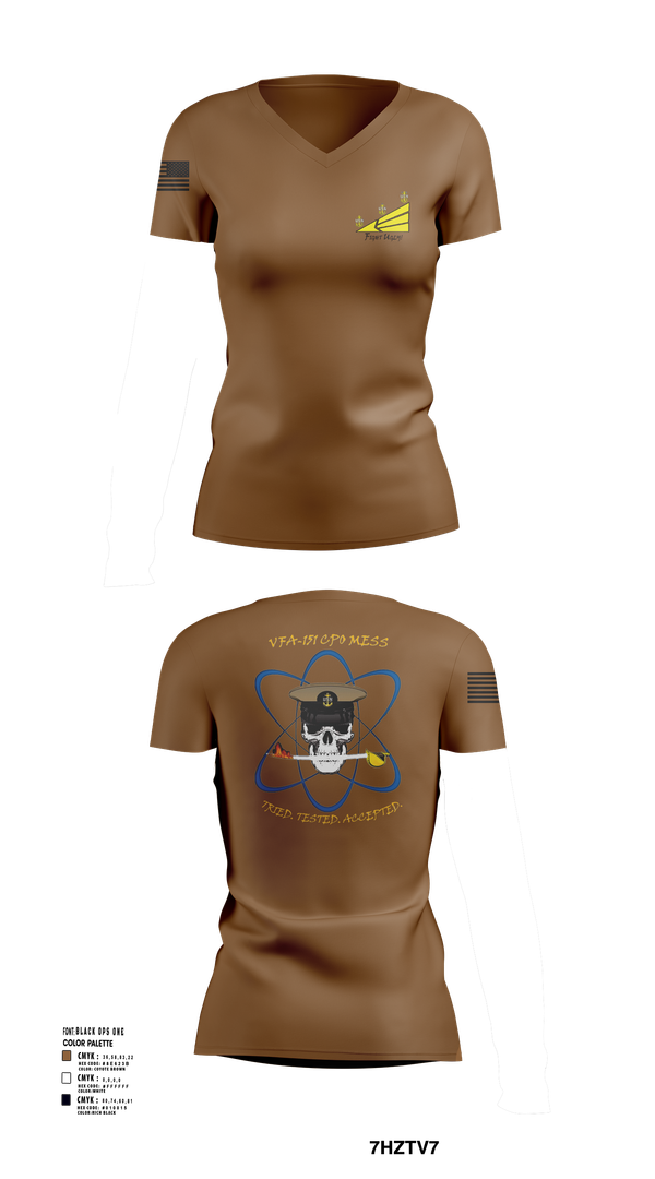 Womens Short Sleeve Vneck Shirt, VFA-151, , Teamtime, Team time, sublimation, custom sports apparel, team uniforms, spirit wear, spiritwear, sports uniforms, custom shirts, team store, custom team store, fundraiser sports, apparel fundraiser