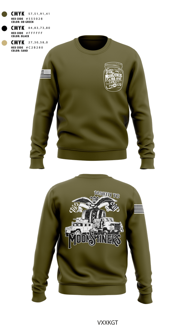 Crew Neck Sweatshirt, 1450th TC, Army, Teamtime, Team time, sublimation, custom sports apparel, team uniforms, spirit wear, spiritwear, sports uniforms, custom shirts, team store, custom team store, fundraiser sports, apparel fundraiser