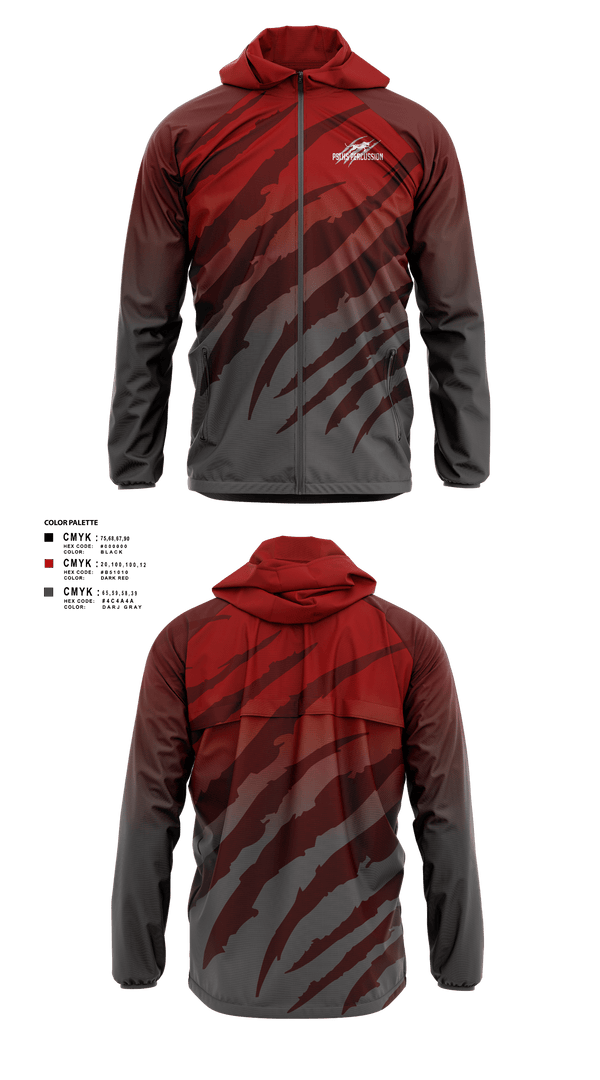 Windbreaker, PSLHS Percussion, Men's Soccer, Teamtime, Team time, sublimation, custom sports apparel, team uniforms, spirit wear, spiritwear, sports uniforms, custom shirts, team store, custom team store, fundraiser sports, apparel fundraiser