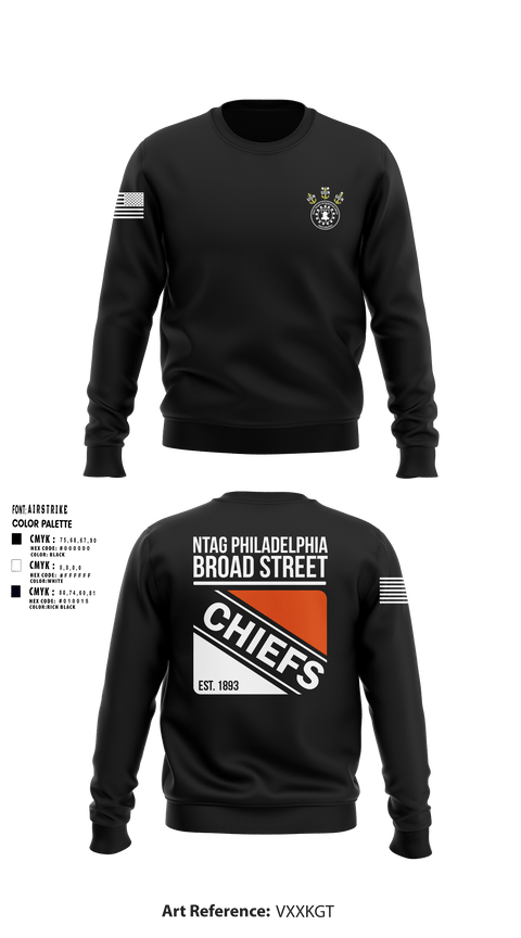 Crew Neck Sweatshirt, NTAG Philadelphia, Navy, Teamtime, Team time, sublimation, custom sports apparel, team uniforms, spirit wear, spiritwear, sports uniforms, custom shirts, team store, custom team store, fundraiser sports, apparel fundraiser