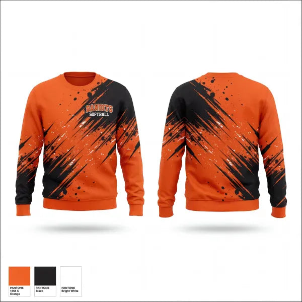 Crew Neck Sweatshirt, Bandits, Softball, Teamtime, Team time, sublimation, custom sports apparel, team uniforms, spirit wear, spiritwear, sports uniforms, custom shirts, team store, custom team store, fundraiser sports, apparel fundraiser