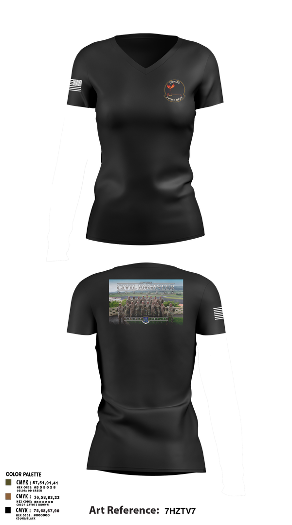Womens Short Sleeve Vneck Shirt, 118th CES, Air Force, Teamtime, Team time, sublimation, custom sports apparel, team uniforms, spirit wear, spiritwear, sports uniforms, custom shirts, team store, custom team store, fundraiser sports, apparel fundraiser