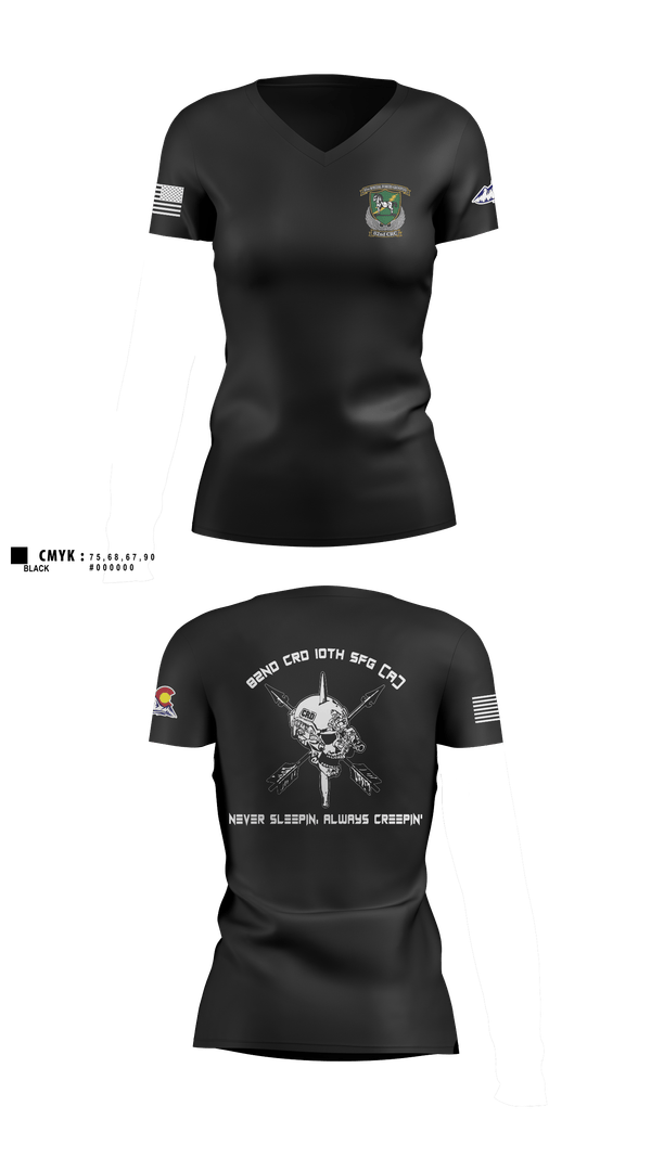 Womens Short Sleeve Vneck Shirt, 82nd CRD, Army, Teamtime, Team time, sublimation, custom sports apparel, team uniforms, spirit wear, spiritwear, sports uniforms, custom shirts, team store, custom team store, fundraiser sports, apparel fundraiser