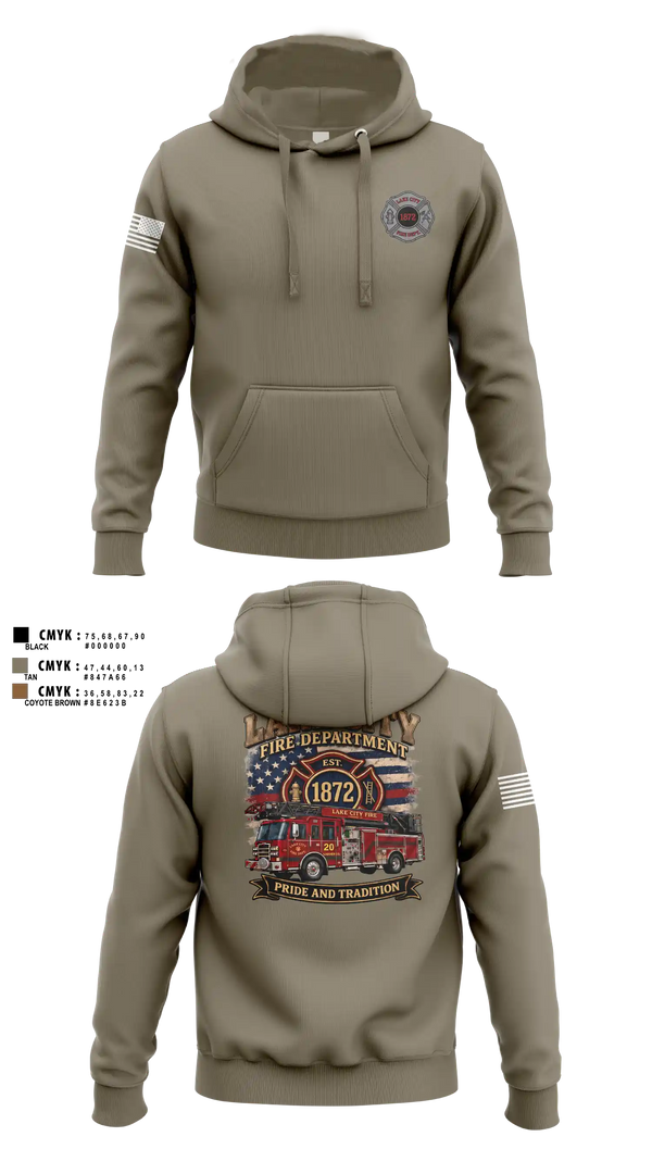 Hoodie, Lake City Fire Department, Fire Department, Teamtime, Team time, sublimation, custom sports apparel, team uniforms, spirit wear, spiritwear, sports uniforms, custom shirts, team store, custom team store, fundraiser sports, apparel fundraiser