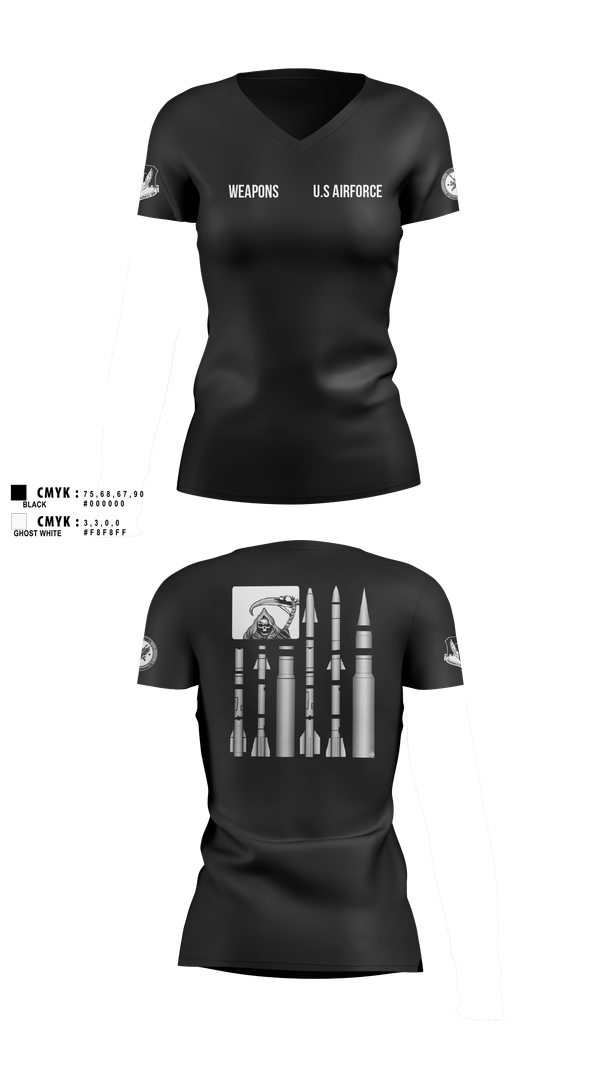 Womens Short Sleeve Vneck Shirt, 144 FW, National Guard, Teamtime, Team time, sublimation, custom sports apparel, team uniforms, spirit wear, spiritwear, sports uniforms, custom shirts, team store, custom team store, fundraiser sports, apparel fundraiser