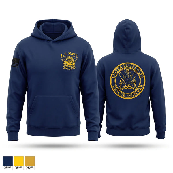 Hoodie, US Navy Rescue Swimmer, Navy, Teamtime, Team time, sublimation, custom sports apparel, team uniforms, spirit wear, spiritwear, sports uniforms, custom shirts, team store, custom team store, fundraiser sports, apparel fundraiser
