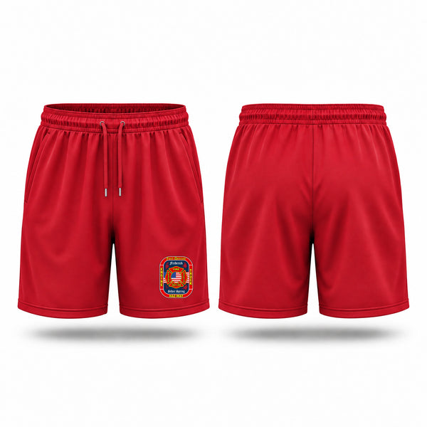 Athletic Shorts With Pockets, Fort Detrick Forest Glen Federal Firefighters, Fire Department, Teamtime, Team time, sublimation, custom sports apparel, team uniforms, spirit wear, spiritwear, sports uniforms, custom shirts, team store, custom team store, fundraiser sports, apparel fundraiser
