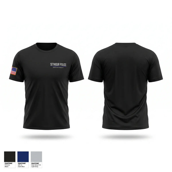 Short Sleeve Performance Shirt, Seymour Police Department, Police, Teamtime, Team time, sublimation, custom sports apparel, team uniforms, spirit wear, spiritwear, sports uniforms, custom shirts, team store, custom team store, fundraiser sports, apparel fundraiser