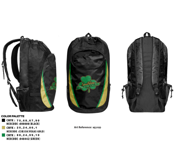 Gear Bag, 11U Southline Shamrocks, Baseball, Teamtime, Team time, sublimation, custom sports apparel, team uniforms, spirit wear, spiritwear, sports uniforms, custom shirts, team store, custom team store, fundraiser sports, apparel fundraiser