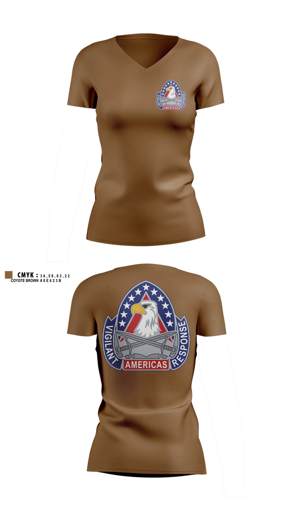 Womens Short Sleeve Vneck Shirt, 410th Contracting Support Brigade, Army, Teamtime, Team time, sublimation, custom sports apparel, team uniforms, spirit wear, spiritwear, sports uniforms, custom shirts, team store, custom team store, fundraiser sports, apparel fundraiser