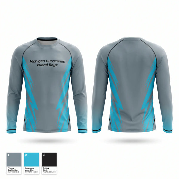 Long Sleeve Performance Shirt, Michigan Hurricanes (Island Boyz, , Teamtime, Team time, sublimation, custom sports apparel, team uniforms, spirit wear, spiritwear, sports uniforms, custom shirts, team store, custom team store, fundraiser sports, apparel fundraiser