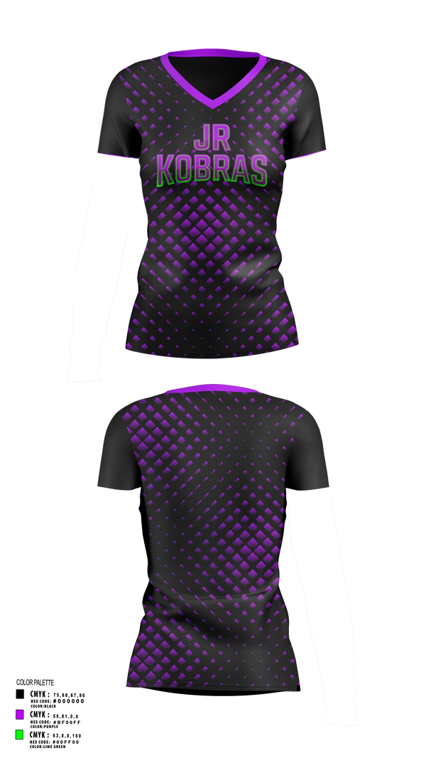 Womens Short Sleeve Vneck Shirt, JR Kobras, Softball, Teamtime, Team time, sublimation, custom sports apparel, team uniforms, spirit wear, spiritwear, sports uniforms, custom shirts, team store, custom team store, fundraiser sports, apparel fundraiser