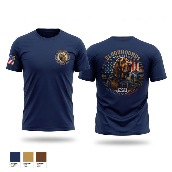Short Sleeve Performance Shirt, NYPD ESU BLOODHOUND, Police, Teamtime, Team time, sublimation, custom sports apparel, team uniforms, spirit wear, spiritwear, sports uniforms, custom shirts, team store, custom team store, fundraiser sports, apparel fundraiser