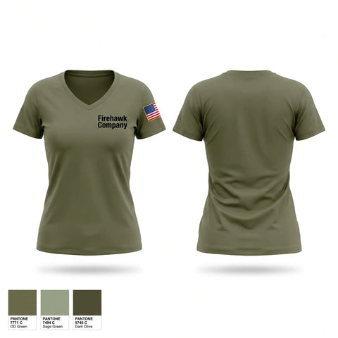 Womens Short Sleeve Vneck Shirt, Firehawk Company, National Guard, Teamtime, Team time, sublimation, custom sports apparel, team uniforms, spirit wear, spiritwear, sports uniforms, custom shirts, team store, custom team store, fundraiser sports, apparel fundraiser