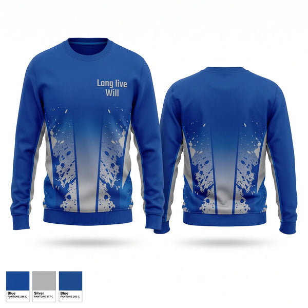 Crew Neck Sweatshirt, Long live Will, Men's Basketball, Teamtime, Team time, sublimation, custom sports apparel, team uniforms, spirit wear, spiritwear, sports uniforms, custom shirts, team store, custom team store, fundraiser sports, apparel fundraiser