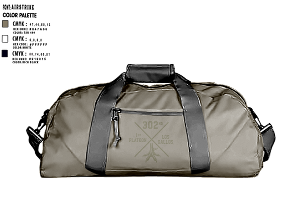 Duffle Bag, 1st PLT Roosters, Army, Teamtime, Team time, sublimation, custom sports apparel, team uniforms, spirit wear, spiritwear, sports uniforms, custom shirts, team store, custom team store, fundraiser sports, apparel fundraiser