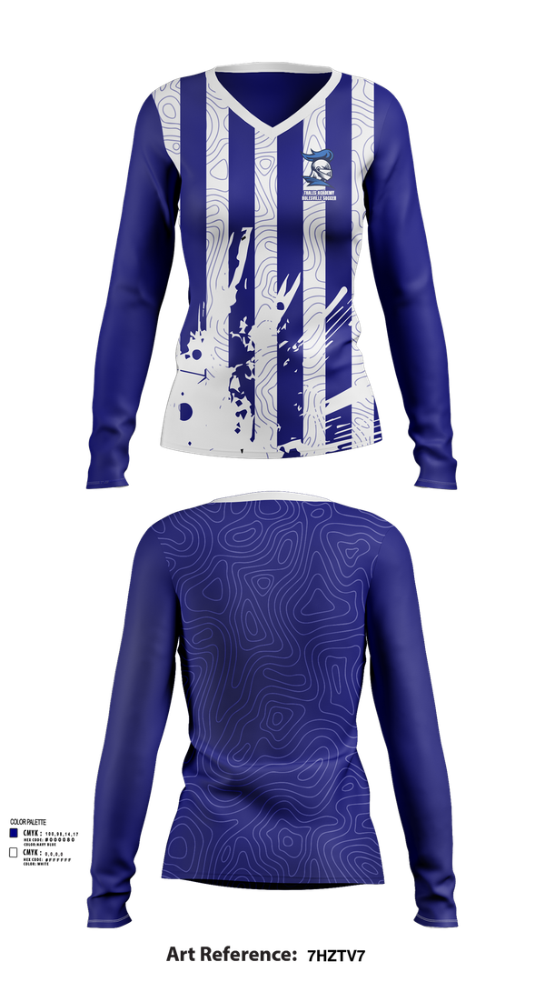 Womens Long Sleeve Vneck Shirt, Thales Academy–Rolesville Soccer, Women's Soccer, Teamtime, Team time, sublimation, custom sports apparel, team uniforms, spirit wear, spiritwear, sports uniforms, custom shirts, team store, custom team store, fundraiser sports, apparel fundraiser