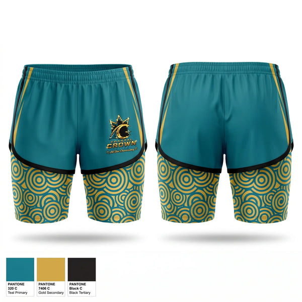 Womens Shorts, Coastal Crown Elite, Cheer, Teamtime, Team time, sublimation, custom sports apparel, team uniforms, spirit wear, spiritwear, sports uniforms, custom shirts, team store, custom team store, fundraiser sports, apparel fundraiser