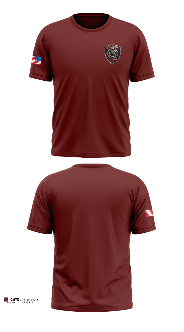 Old School Cotton Feel Shirt, Addison volunteer, Fire Department, Teamtime, Team time, sublimation, custom sports apparel, team uniforms, spirit wear, spiritwear, sports uniforms, custom shirts, team store, custom team store, fundraiser sports, apparel fundraiser