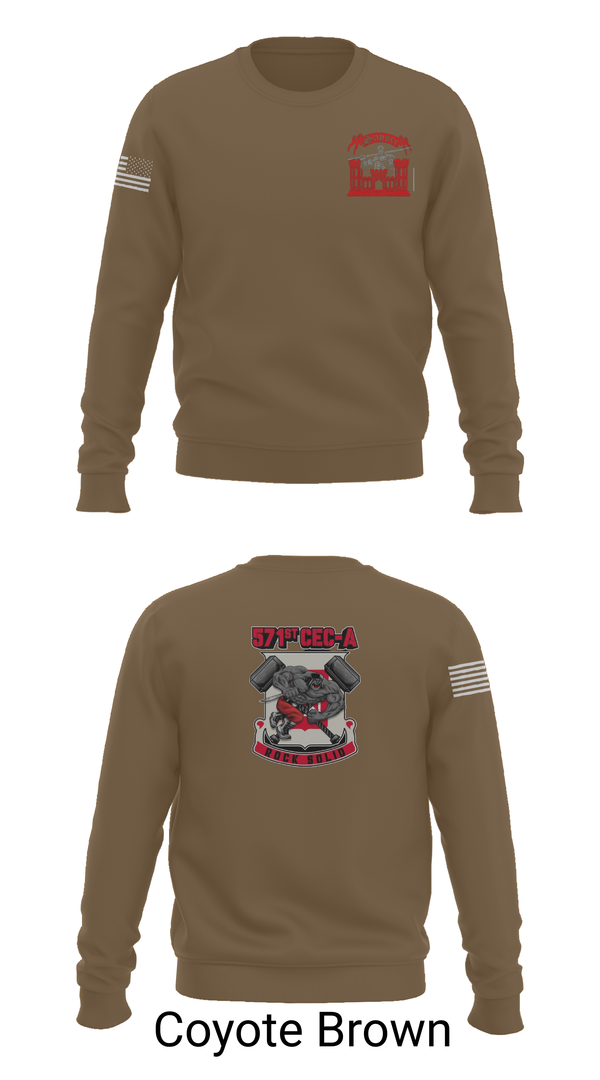 Crew Neck Sweatshirt, 571st CEC-A, , Teamtime, Team time, sublimation, custom sports apparel, team uniforms, spirit wear, spiritwear, sports uniforms, custom shirts, team store, custom team store, fundraiser sports, apparel fundraiser