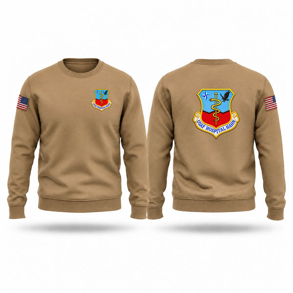 Crew Neck Sweatshirt, 50th TAC Fighter Wing Hospital, Air Force, Teamtime, Team time, sublimation, custom sports apparel, team uniforms, spirit wear, spiritwear, sports uniforms, custom shirts, team store, custom team store, fundraiser sports, apparel fundraiser