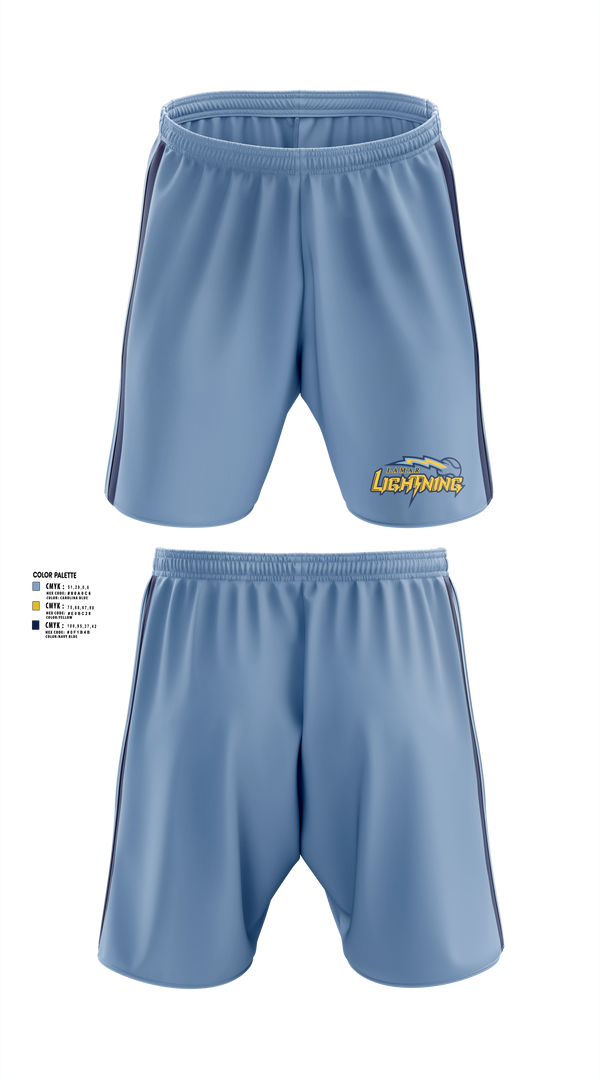 Athletic Shorts With Pockets, Lamar Lightening, Baseball, Teamtime, Team time, sublimation, custom sports apparel, team uniforms, spirit wear, spiritwear, sports uniforms, custom shirts, team store, custom team store, fundraiser sports, apparel fundraiser