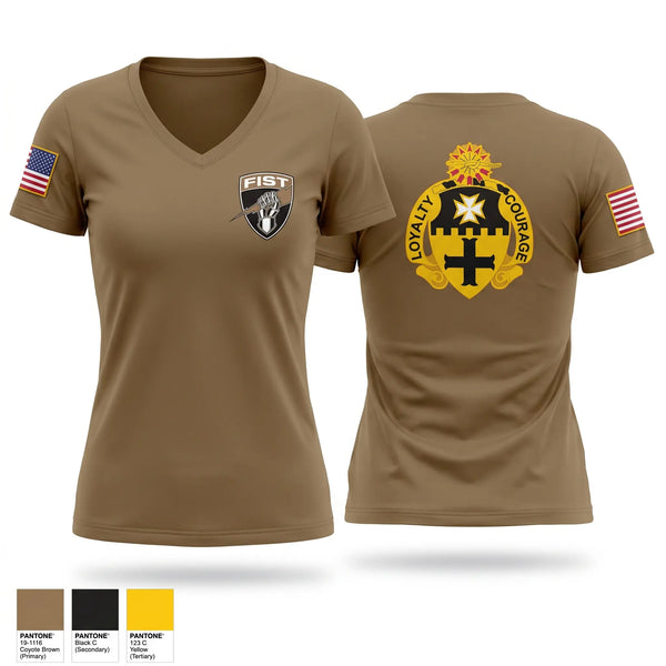 Womens Short Sleeve Vneck Shirt, 1-5 FIST, Army, Teamtime, Team time, sublimation, custom sports apparel, team uniforms, spirit wear, spiritwear, sports uniforms, custom shirts, team store, custom team store, fundraiser sports, apparel fundraiser