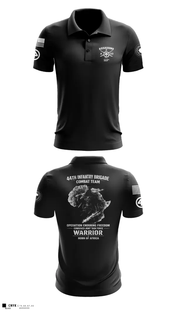 Short Sleeve Performance Polo, 44th IBCT, Army, Teamtime, Team time, sublimation, custom sports apparel, team uniforms, spirit wear, spiritwear, sports uniforms, custom shirts, team store, custom team store, fundraiser sports, apparel fundraiser