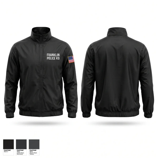 Windbreaker, Franklin Police K9, Police, Teamtime, Team time, sublimation, custom sports apparel, team uniforms, spirit wear, spiritwear, sports uniforms, custom shirts, team store, custom team store, fundraiser sports, apparel fundraiser