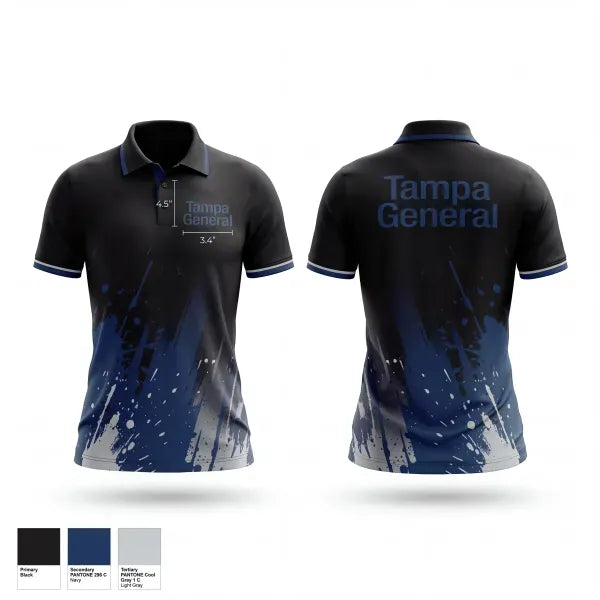Short Sleeve Performance Polo, Tampa General, Police, Teamtime, Team time, sublimation, custom sports apparel, team uniforms, spirit wear, spiritwear, sports uniforms, custom shirts, team store, custom team store, fundraiser sports, apparel fundraiser