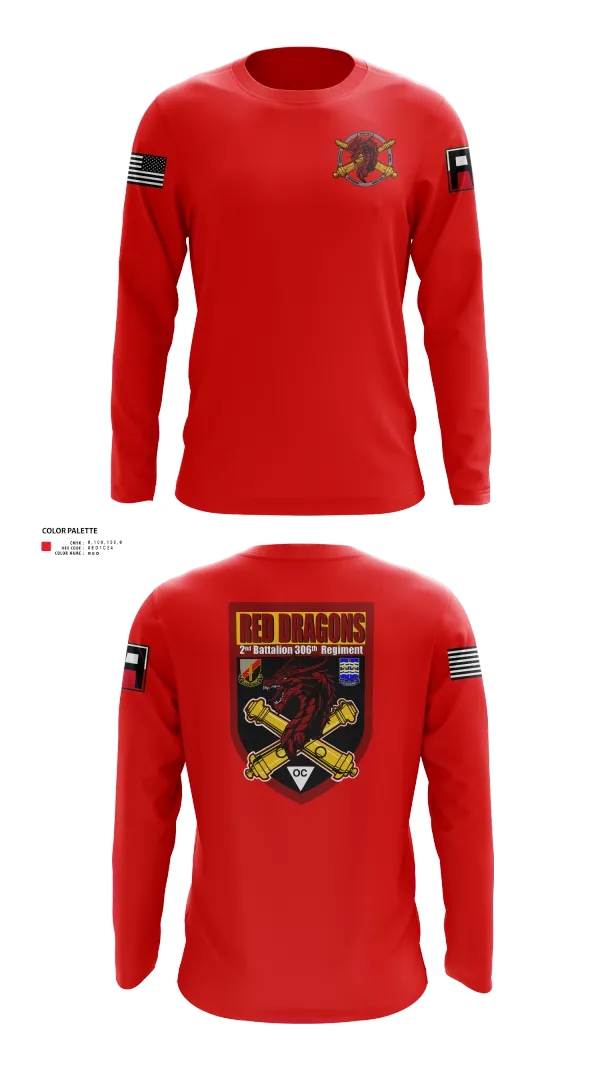 Long Sleeve Performance Shirt, 2-306th FAR, Army, Teamtime, Team time, sublimation, custom sports apparel, team uniforms, spirit wear, spiritwear, sports uniforms, custom shirts, team store, custom team store, fundraiser sports, apparel fundraiser