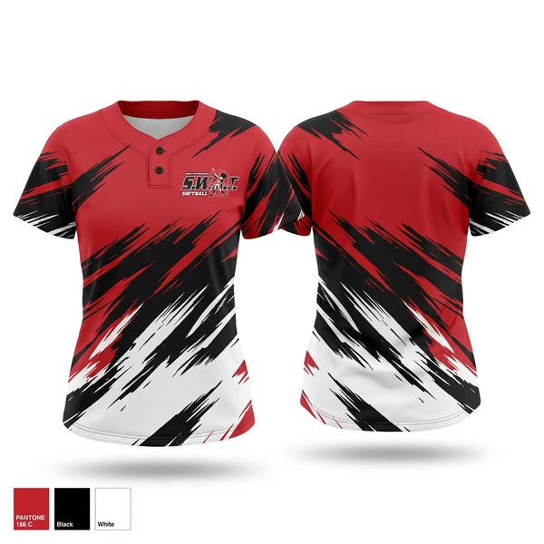 Two Button Softball Jersey, S.W.A.T., Softball, Teamtime, Team time, sublimation, custom sports apparel, team uniforms, spirit wear, spiritwear, sports uniforms, custom shirts, team store, custom team store, fundraiser sports, apparel fundraiser