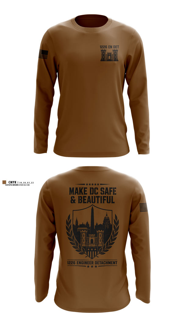 Long Sleeve Performance Shirt, 1226 EN DET, National Guard, Teamtime, Team time, sublimation, custom sports apparel, team uniforms, spirit wear, spiritwear, sports uniforms, custom shirts, team store, custom team store, fundraiser sports, apparel fundraiser