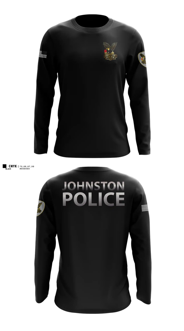 Long Sleeve Performance Shirt, Johnston Police Department, Police, Teamtime, Team time, sublimation, custom sports apparel, team uniforms, spirit wear, spiritwear, sports uniforms, custom shirts, team store, custom team store, fundraiser sports, apparel fundraiser