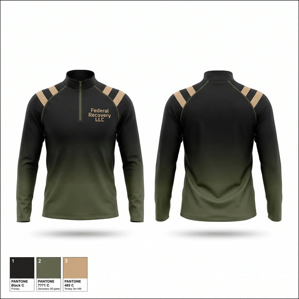 Quarter Zip Jacket, Federal Recovery LLC, Marines, Teamtime, Team time, sublimation, custom sports apparel, team uniforms, spirit wear, spiritwear, sports uniforms, custom shirts, team store, custom team store, fundraiser sports, apparel fundraiser