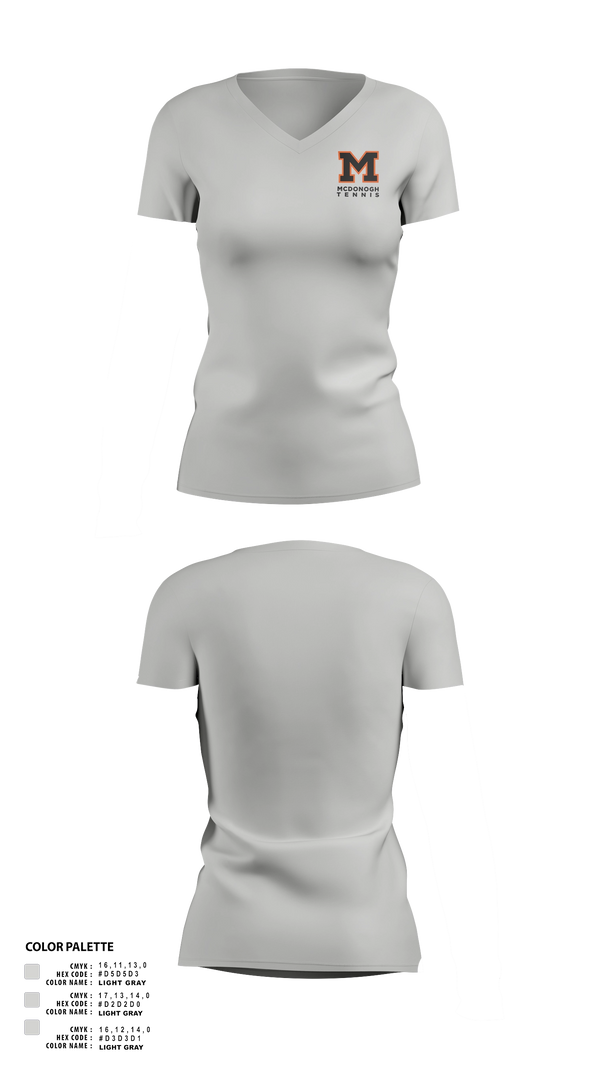 Womens Short Sleeve Vneck Shirt, Mcdonogh Girls Tennis, Tennis, Teamtime, Team time, sublimation, custom sports apparel, team uniforms, spirit wear, spiritwear, sports uniforms, custom shirts, team store, custom team store, fundraiser sports, apparel fundraiser