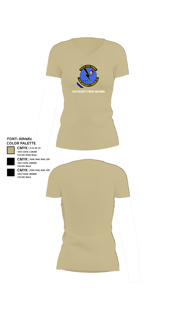 Womens Short Sleeve Vneck Shirt, 103d SECURITY FORCES SQUADRON, , Teamtime, Team time, sublimation, custom sports apparel, team uniforms, spirit wear, spiritwear, sports uniforms, custom shirts, team store, custom team store, fundraiser sports, apparel fundraiser
