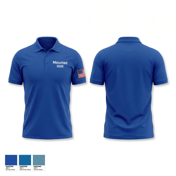Short Sleeve Performance Polo, Mounted Unit, Police, Teamtime, Team time, sublimation, custom sports apparel, team uniforms, spirit wear, spiritwear, sports uniforms, custom shirts, team store, custom team store, fundraiser sports, apparel fundraiser