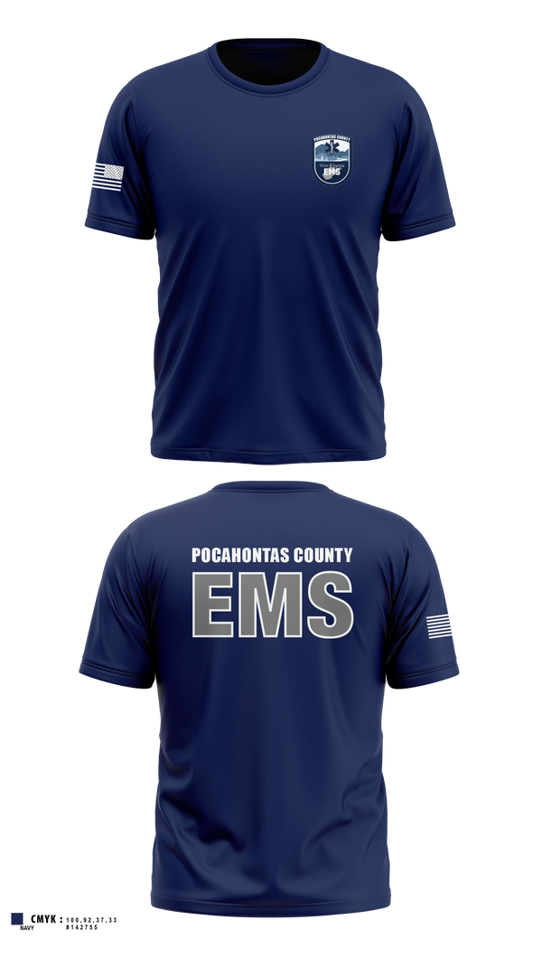 Short Sleeve Performance Shirt, Pocahontas County EMS, EMS/EMT, Teamtime, Team time, sublimation, custom sports apparel, team uniforms, spirit wear, spiritwear, sports uniforms, custom shirts, team store, custom team store, fundraiser sports, apparel fundraiser