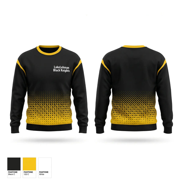 Crew Neck Sweatshirt, Lake-Lehman Black Knights, Men's Basketball, Teamtime, Team time, sublimation, custom sports apparel, team uniforms, spirit wear, spiritwear, sports uniforms, custom shirts, team store, custom team store, fundraiser sports, apparel fundraiser