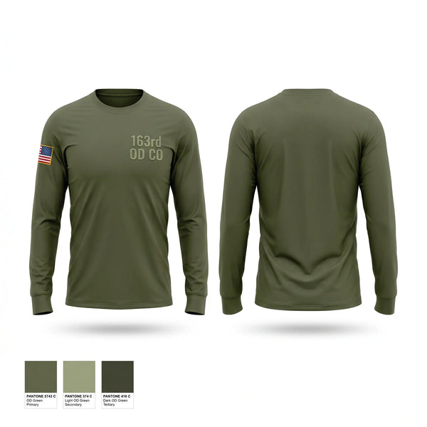 Long Sleeve Performance Shirt, 163rd OD. CO., Army, Teamtime, Team time, sublimation, custom sports apparel, team uniforms, spirit wear, spiritwear, sports uniforms, custom shirts, team store, custom team store, fundraiser sports, apparel fundraiser