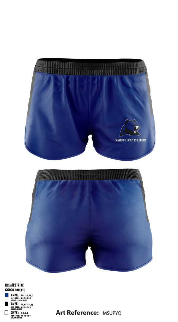 Womens Shorts, Marion C Early R-5 High School Cheer, Cheer, Teamtime, Team time, sublimation, custom sports apparel, team uniforms, spirit wear, spiritwear, sports uniforms, custom shirts, team store, custom team store, fundraiser sports, apparel fundraiser