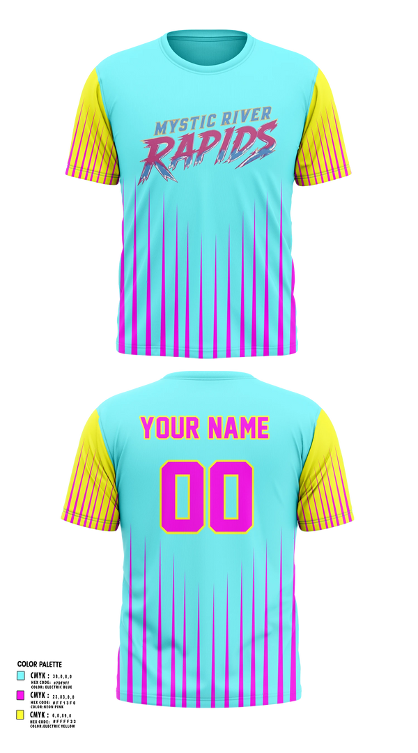 Short Sleeve Performance Shirt, Mystic River Rapids, Baseball, Teamtime, Team time, sublimation, custom sports apparel, team uniforms, spirit wear, spiritwear, sports uniforms, custom shirts, team store, custom team store, fundraiser sports, apparel fundraiser